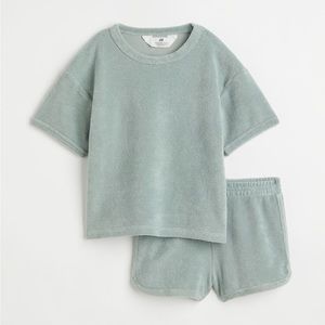 H&M Terry Shorts and Shirt Set